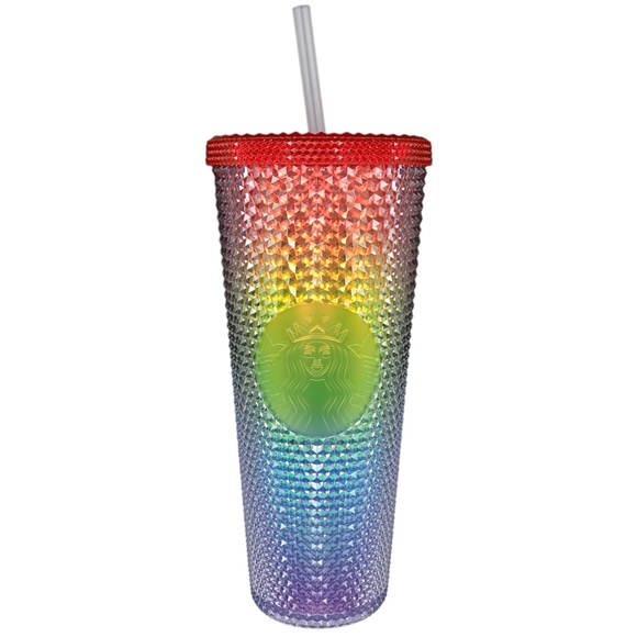 Starbucks China 2020 Studded Tumbler Set Black/Gold Glitter, Red, Gold, Rainbow - Picture 11 of 16